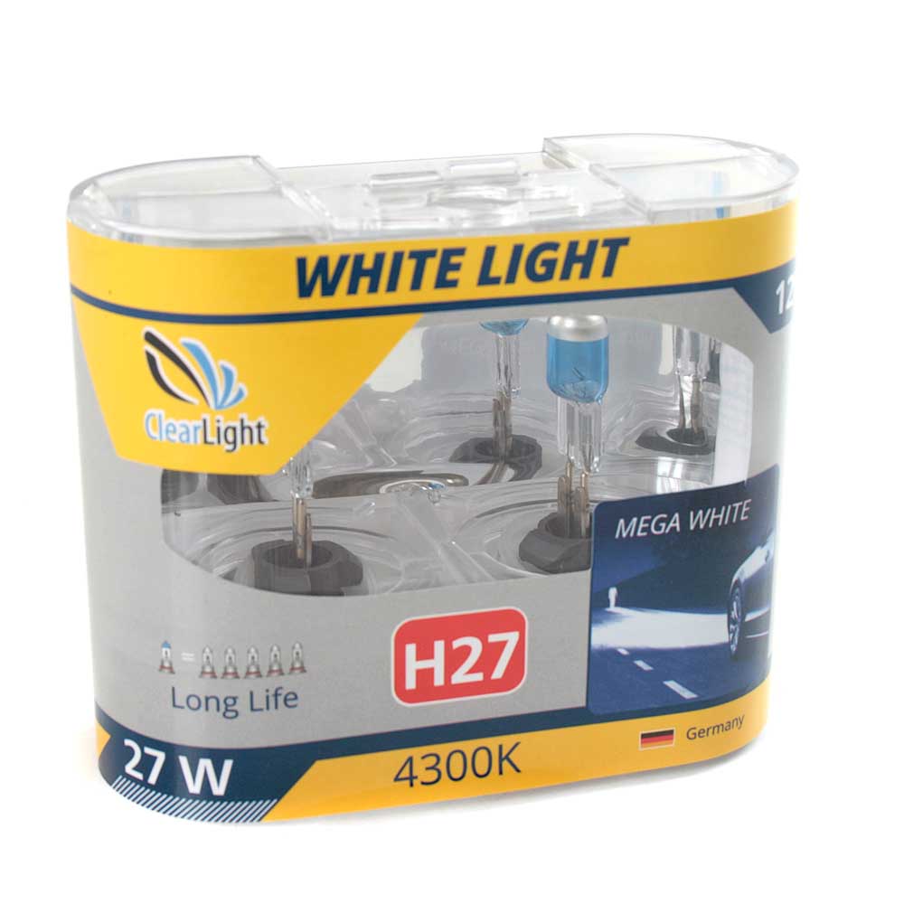 Лампа галогенная CLEARLIGHT White Light 12V H27 W/2 55W 2 шт MLH27WL