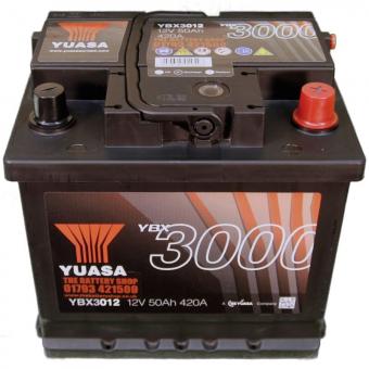 Аккумулятор YUASA 50 Ач 420А О/П YBX3012