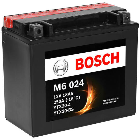 Аккумулятор BOSCH M6 024 18 Ач 250А  0 092 M60 240