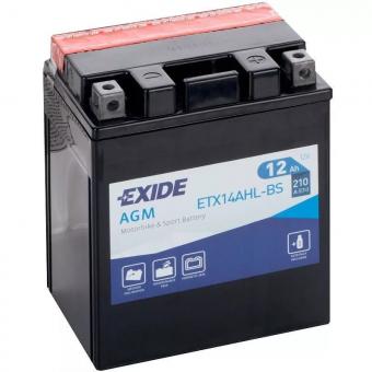 Аккумулятор EXIDE AGM 12 Ач 210А О/П ETX14AHL-BS