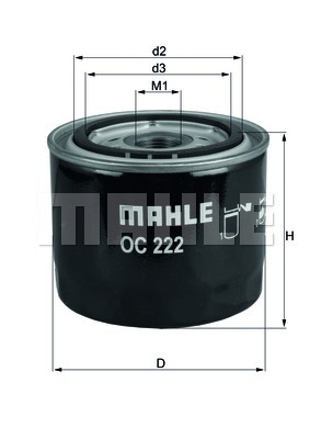 Фильтр масляный KNECHT/MAHLE OC222 купить недорого по цене 957 руб в ...
