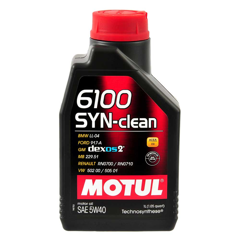 Масло моторное MOTUL 6100-SYN-CLEAN 5W40 синтетика 1 л 107941