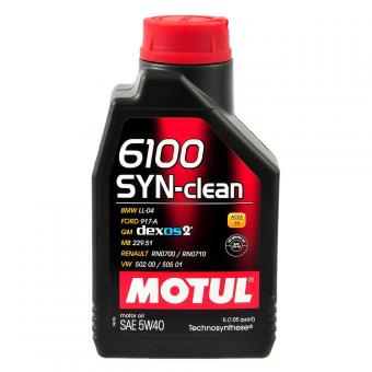 Масло моторное MOTUL 6100-SYN-CLEAN 5W40 синтетика 1 л 107941