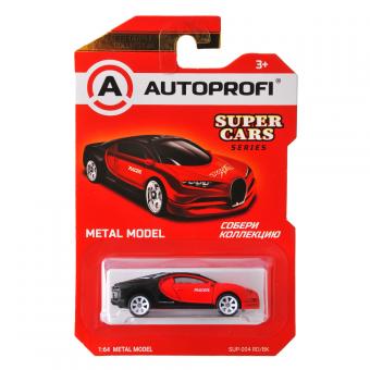 Модель авто AUTOPROFI SUPER CARS BUGATTI SUP-004 1:64 красно-черная SUP-004 RD/BK