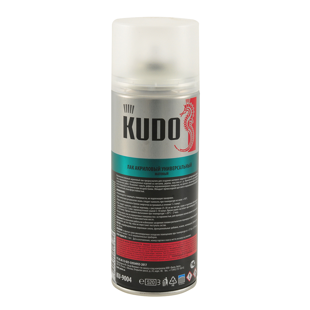 Лак KUDO прозрачный матовый 520 мл KU-9004