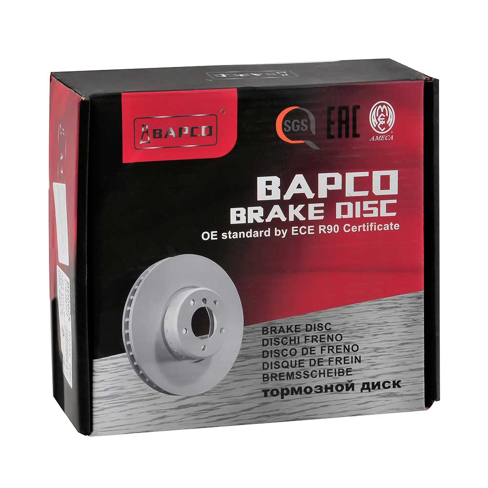 Диск тормозной BAPCO BD0005 передний вентилируемый R13