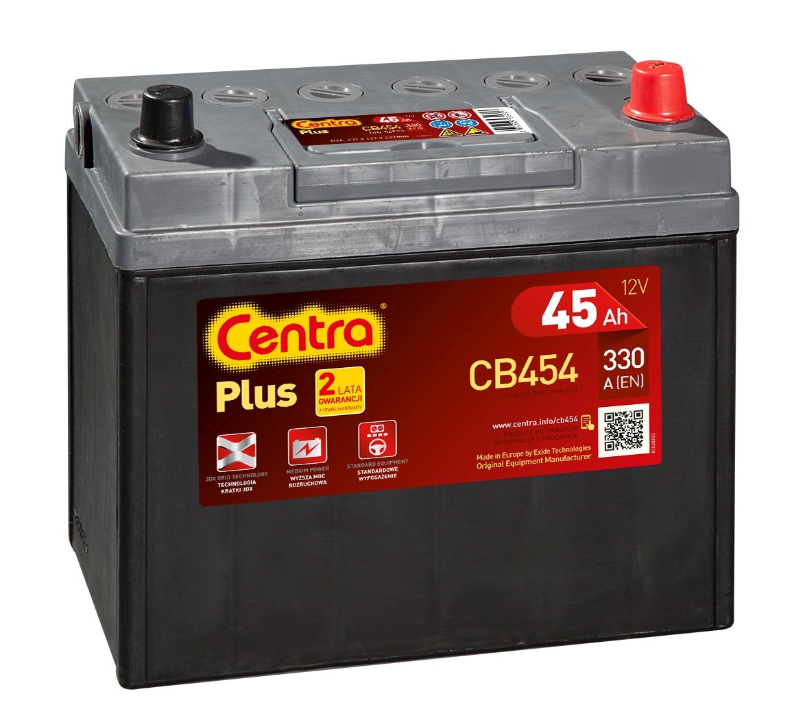 Аккумулятор CENTRA 45 Ач 330А О/П CB454