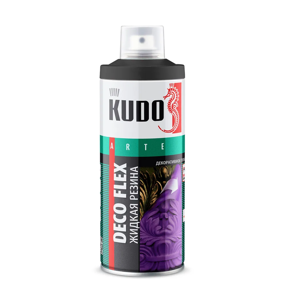Жидкая резина KUDO DECO FLEX черная 520 мл KU-5302