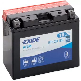 Аккумулятор EXIDE AGM 10 Ач 160А П/П ET12B-BS