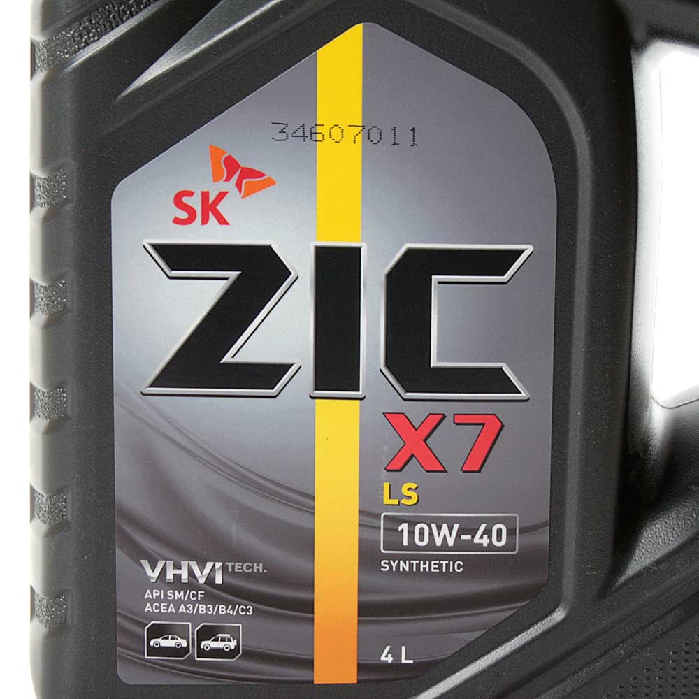 Масло моторное ZIC X7 LS 10W40 синтетика 4 л 162620