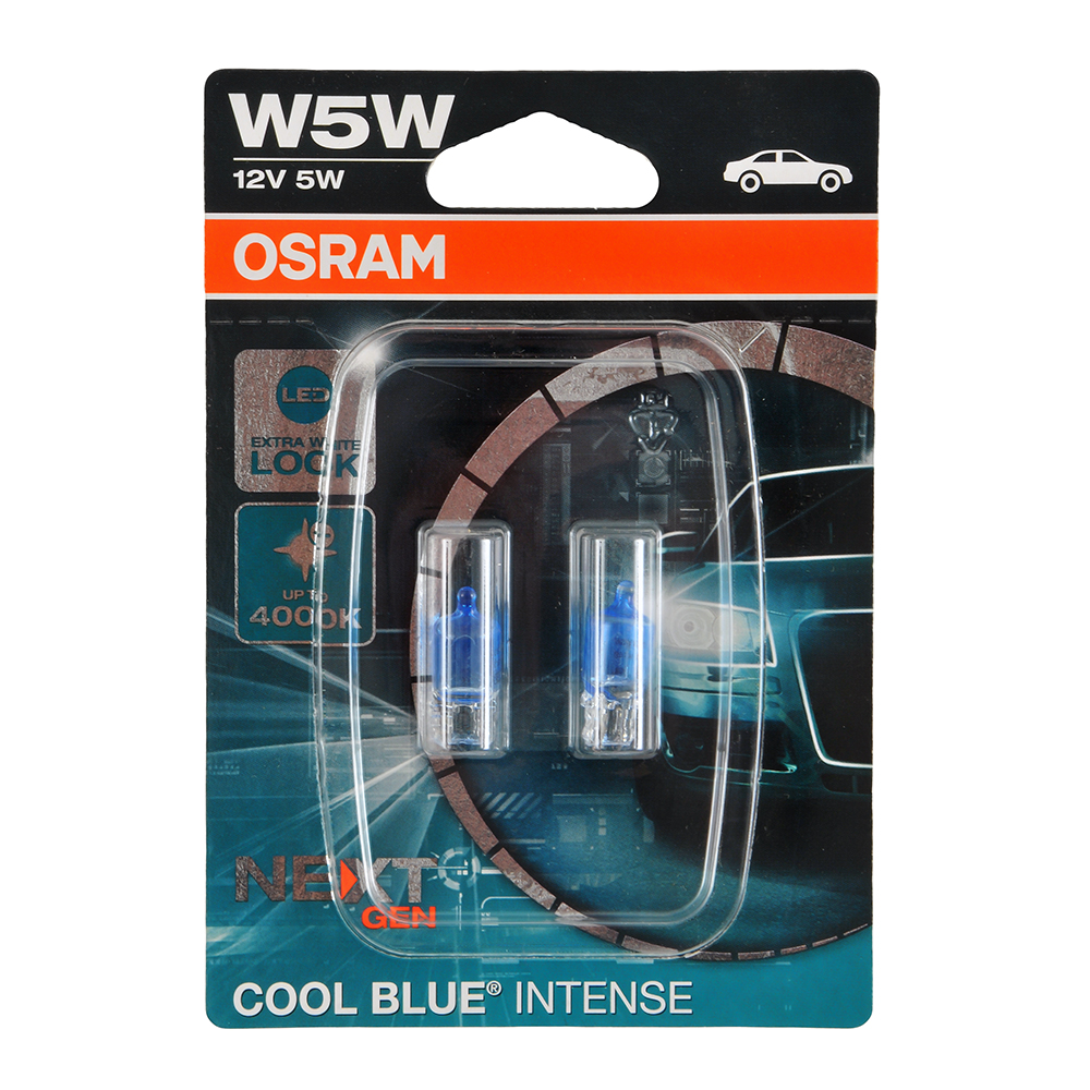 Лампа галогенная OSRAM COOL BLUE INT NEXT 12V W5W 5W 2 шт