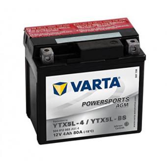 Аккумулятор VARTA FUNSTART AGM YTX5L-BS 4 Ач 30А О/П 504012003