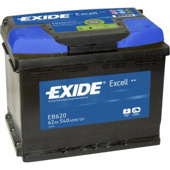 Аккумулятор EXIDE EXCELL 62 Ач 540А О/П EB620