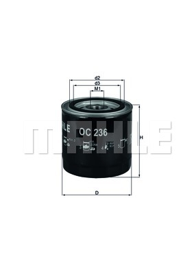 Фильтр масляный KNECHT/MAHLE OC236 купить недорого по цене 509 руб в ...
