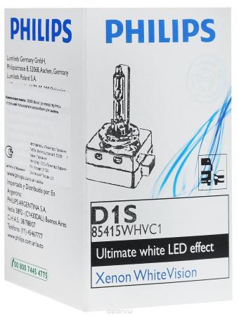 Лампа ксеноновая PHILIPS 85V D1S 85415WHVC1
