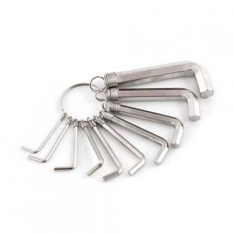 Набор имбусовых ключей SPARTA 112685 HEX никелированные на кольце 10 шт