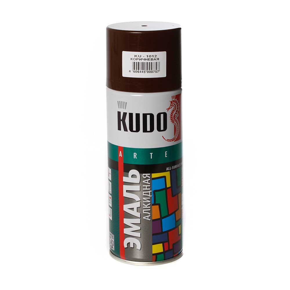 Эмаль KUDO коричневая аэрозоль 520 мл KU-1012
