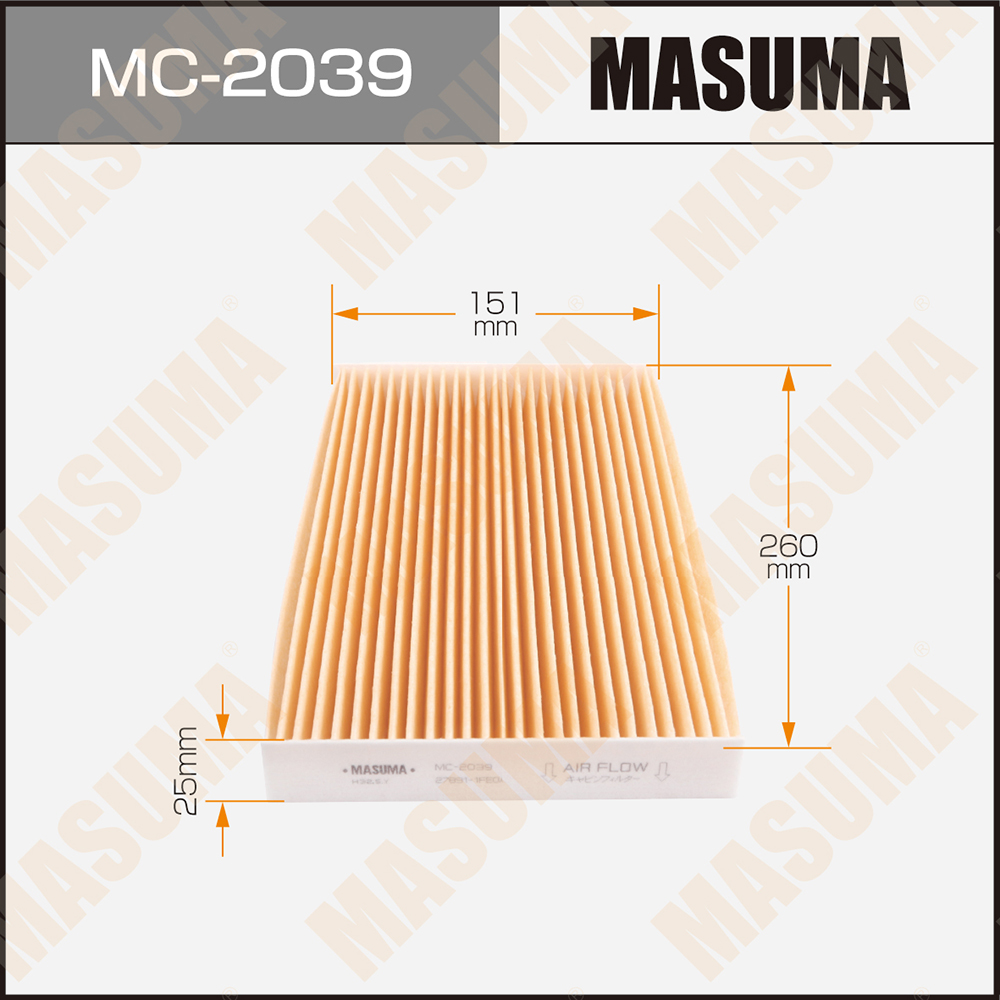 Фильтр салона MASUMA MC2039 угольный