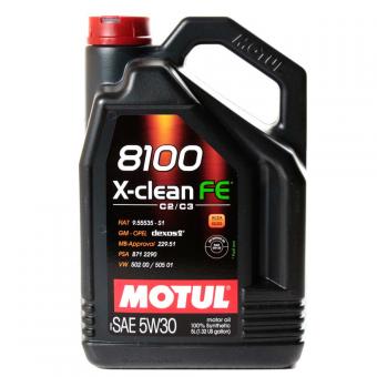 Масло моторное MOTUL 8100 X-CLEAN FE 5W30 синтетика 5 л 104777