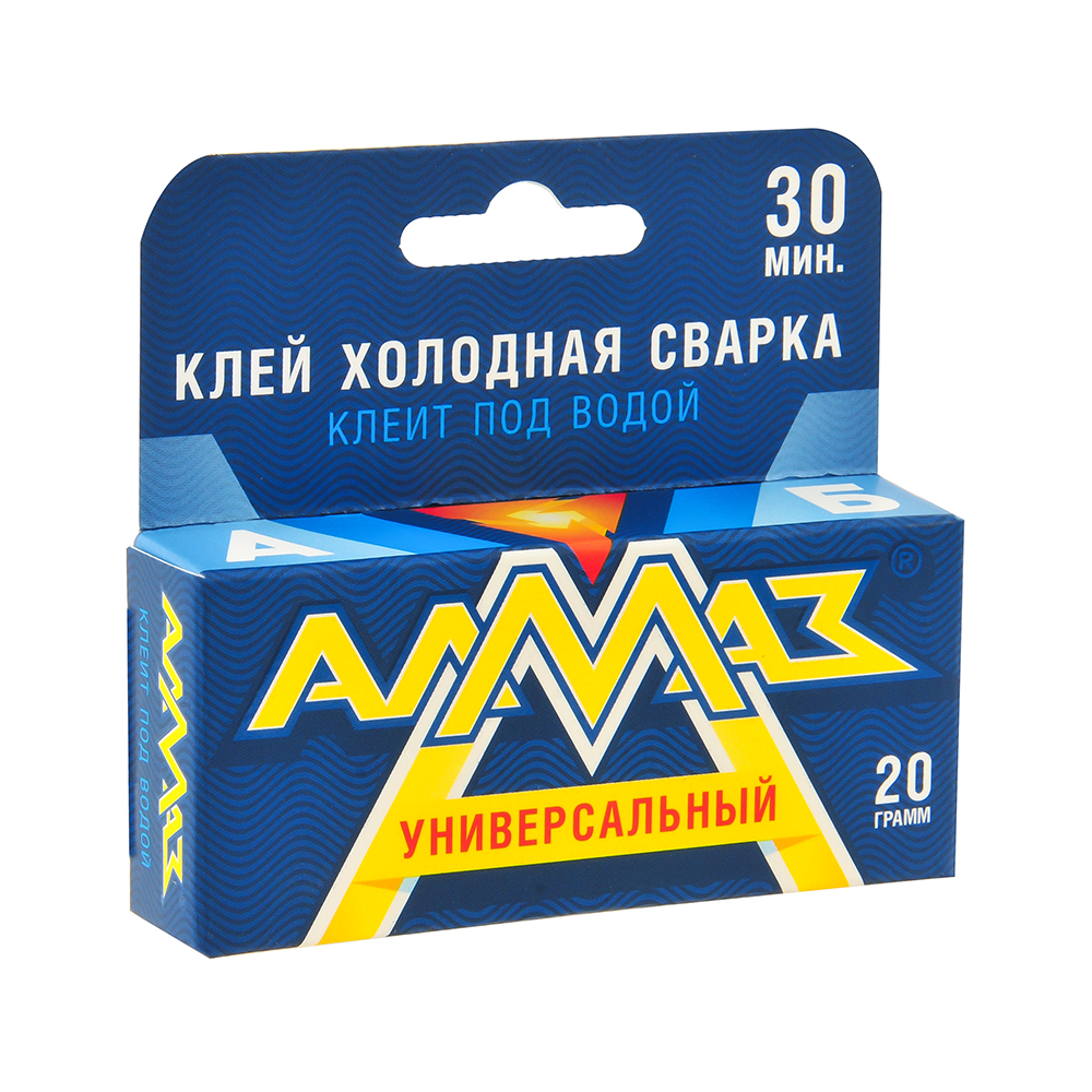 Холодная сварка АЛМАЗ 2К универсальная двухкомпонентная 20 г АZ-0132
