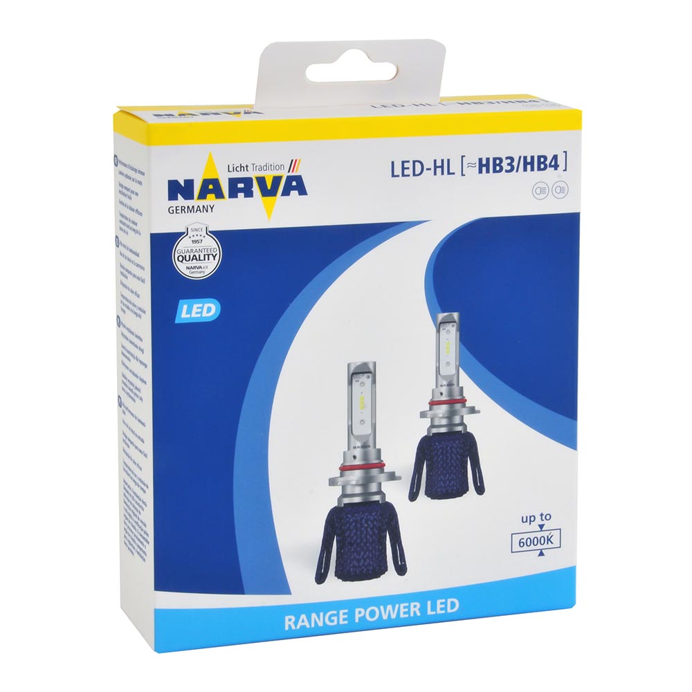Лампа светодиодная NARVA RANGE POWER LED-HL 12V HB3 16W 2 шт 18014