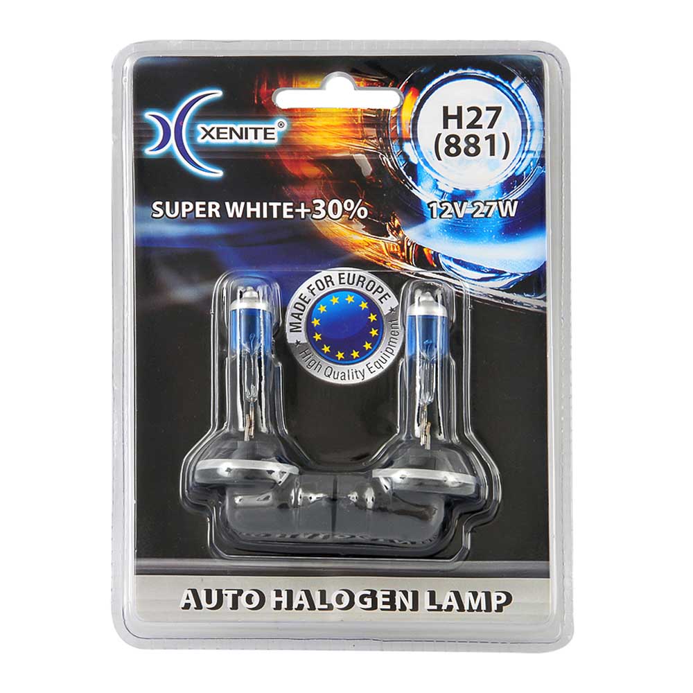 Лампа галогенная XENITE SUPER WHITE 12V H27 27W 2 шт 1007039