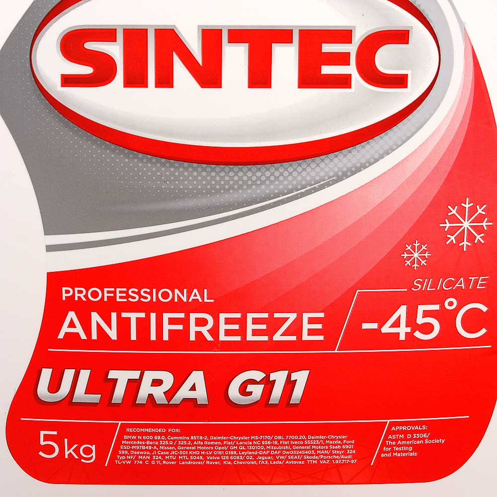 Антифриз SINTEC ULTRA красный G11 5кг 800524