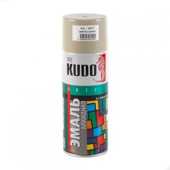 Эмаль KUDO светло-серая аэрозоль 520 мл KU-1017