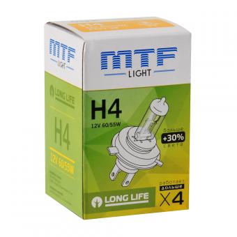 Лампа галогенная MTFLIGHT LONG LIFE x4 12V H4 60/55W HS1204