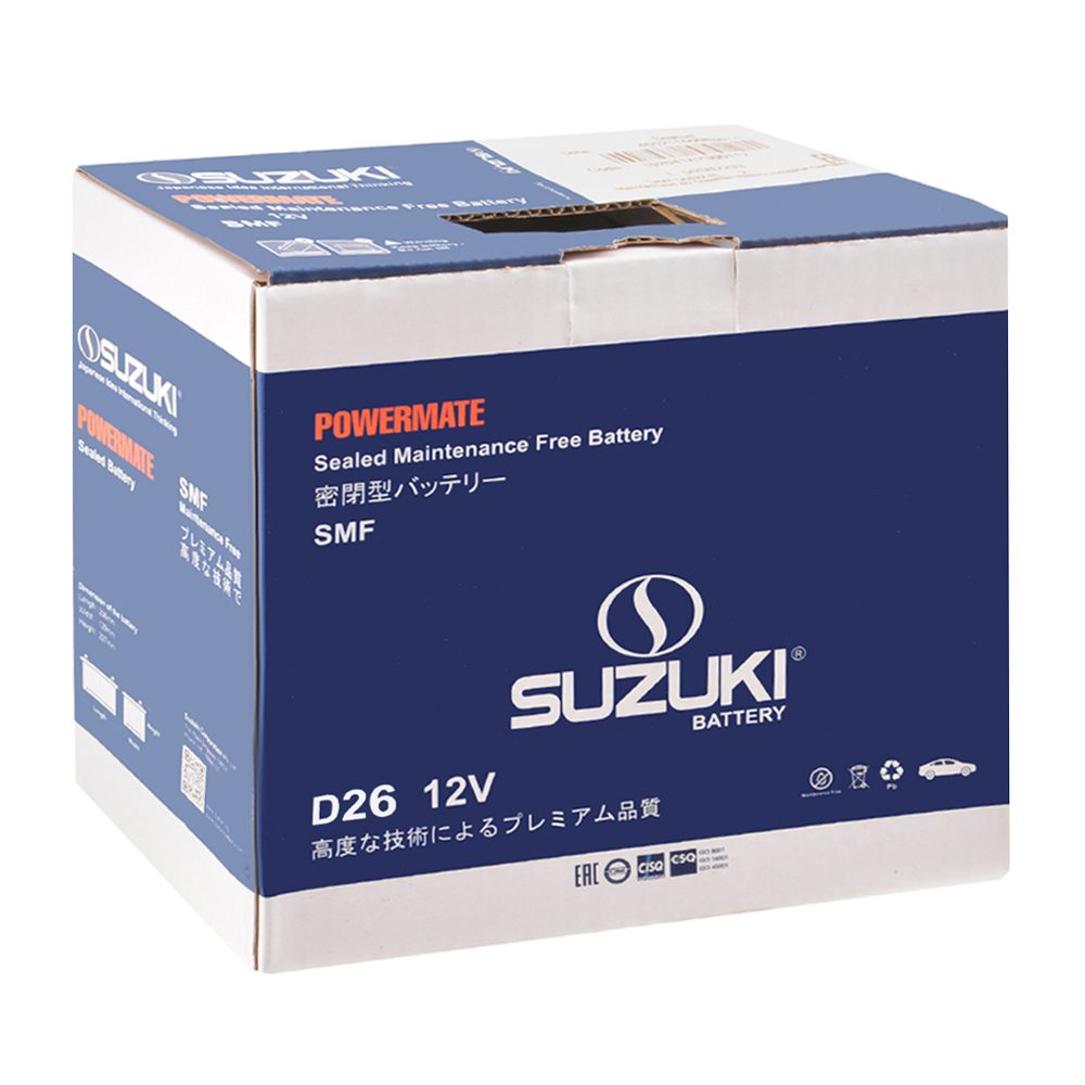 Аккумулятор SUZUKI 75D23R ASIA 70 Ач 620А О/П SMF80D26L/NX110-5L