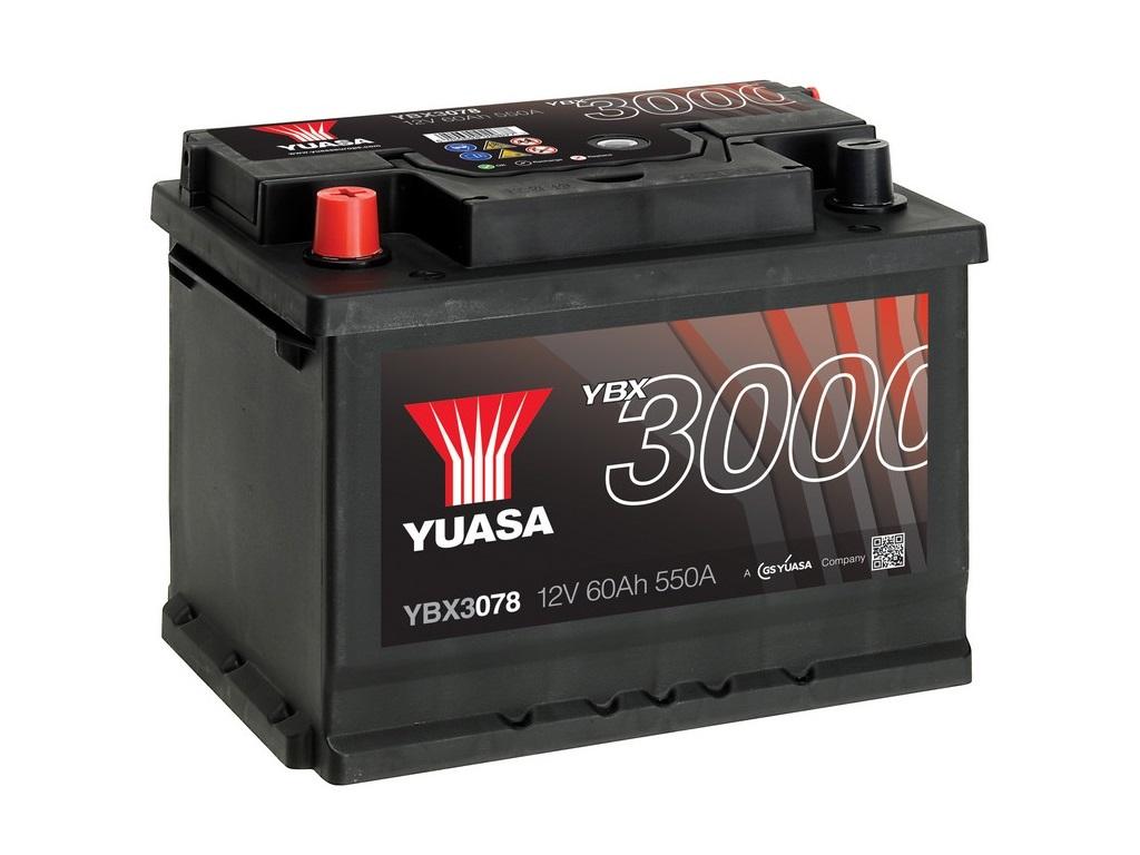 Аккумулятор YUASA 60 Ач 550А П/П YBX3078