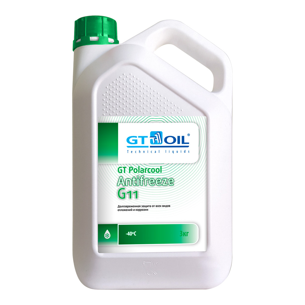 Антифриз GT OIL G11 зеленый 3 кг 4665300010232