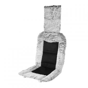 Накидка на сиденье AUTOSTANDART мех черно-серый 101308