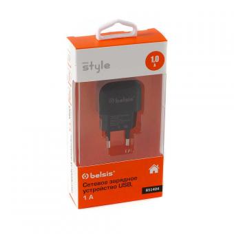 Сетевой адаптер питания BELSIS 1 USB черный 1A BS1404