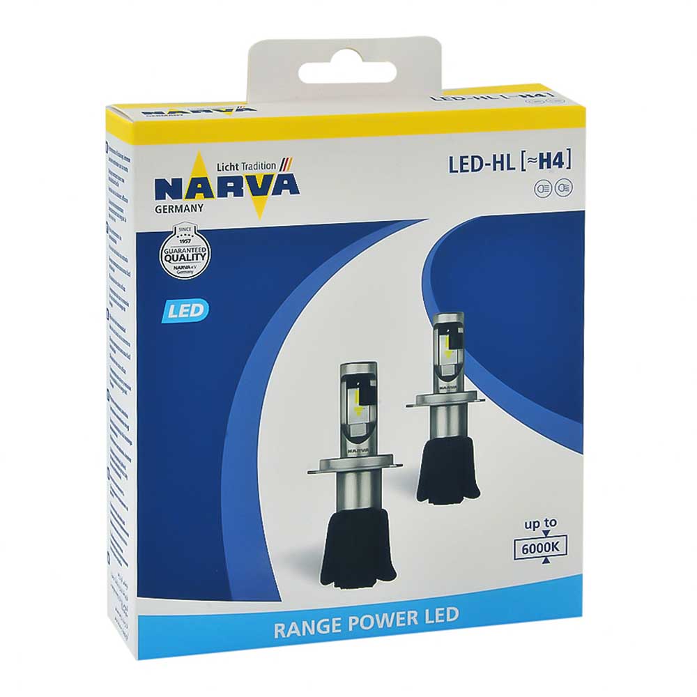 Лампа светодиодная NARVA RANGE POWER 12V H4 6000К 2 шт 18004