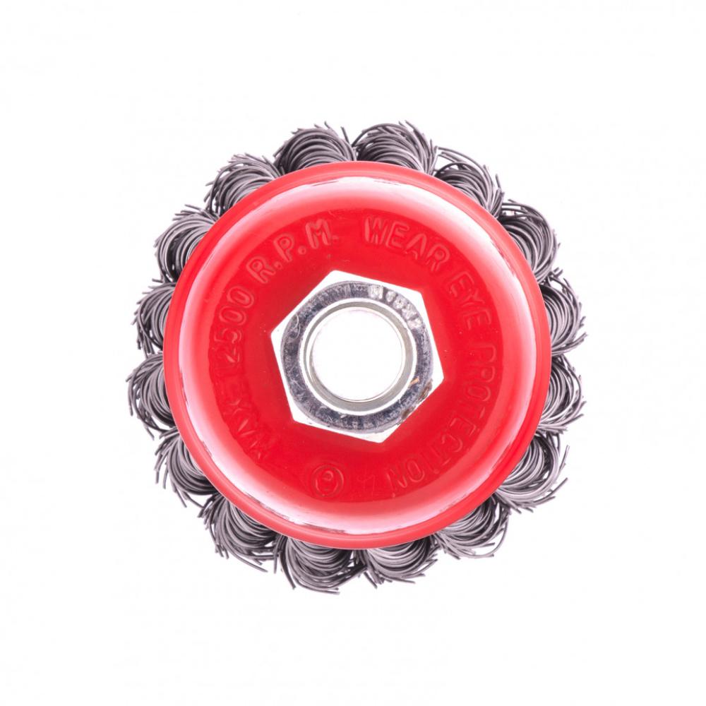 Корщетка для УШМ MATRIX 74620 чашка 65 мм крученая проволока 0.5 мм ...