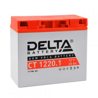 Аккумулятор мото DELTA 20 Ач 260А О/П CT 1220.1