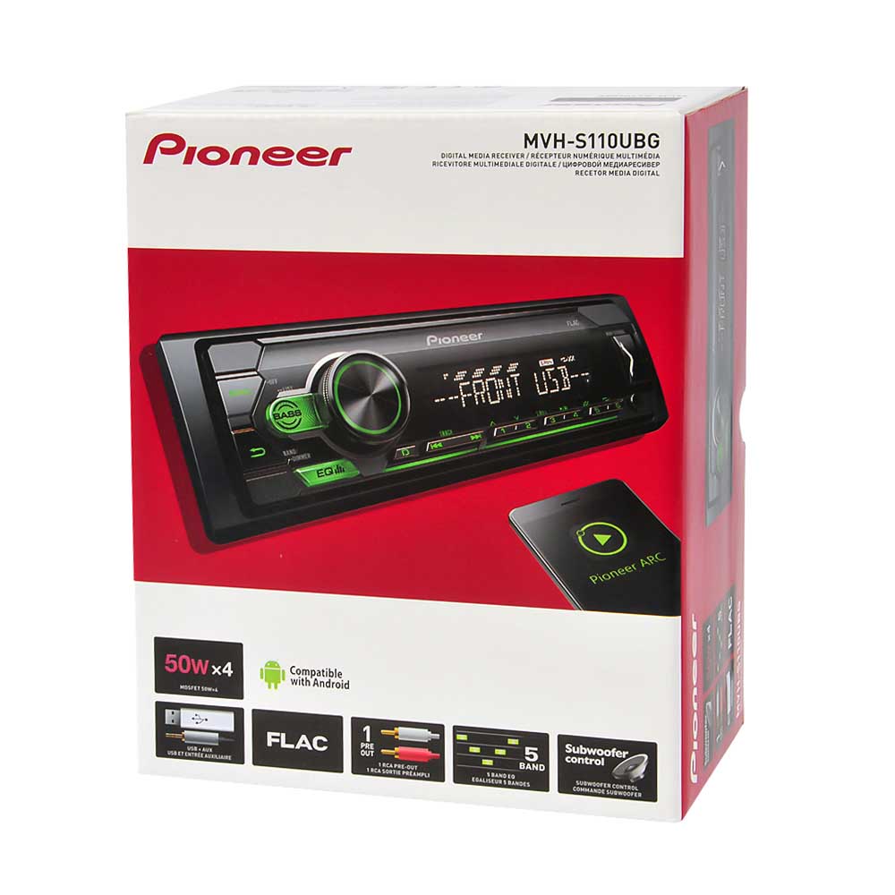 MVH-S110UBG PIONEER MVH-S110UBG Autoradio RDS tuner, USB, AUX-in, 1 DIN,  Android, AOA 2.0, 12V, MP3, WMA, WAV, FLAC ▷ AUTODOC precio y opinión