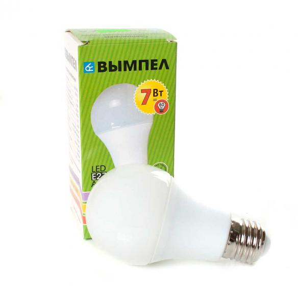 Лампа светодиодная А60 Е27 7 Вт теплый свет 1 шт BI100158