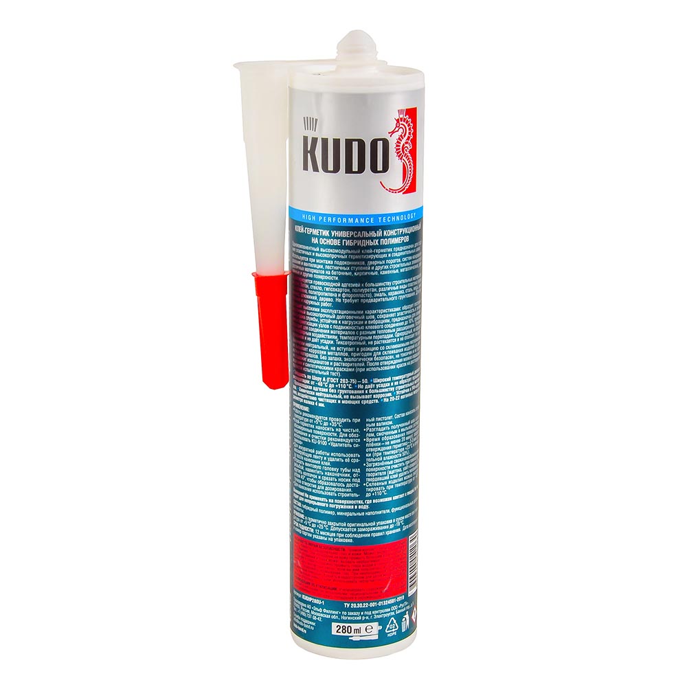 Клей-герметик KUDO KBK 521 универсальный белый 280 мл KUGHP280U‑1