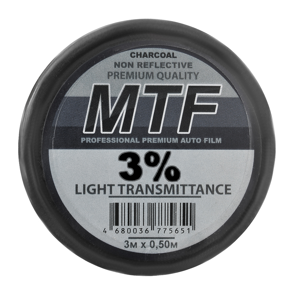 Пленка тонировочная MTF PREMIUM черная 3% 0.5х3м 57897