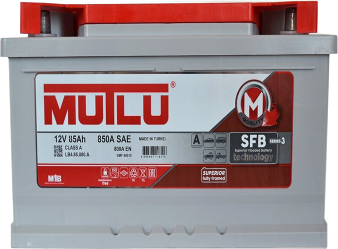 Аккумулятор MUTLU SFB3 58515 DIN 85 Ач 800А О/П LB4.85.080.A