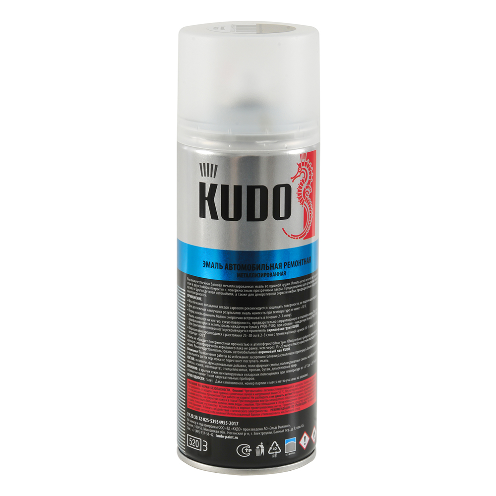 Эмаль KUDO талая вода металлик 206 520 мл KU-41206