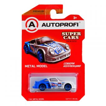 Модель авто AUTOPROFI SUPER CARS SUP-911 1:64 бело-синяя SUP-911 WH/BL
